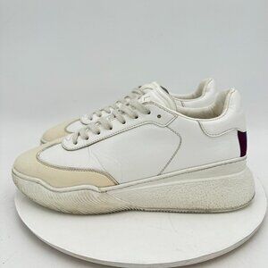 Stella McCartney Loop Women Sz EU 41 US 11 White Leather Platform Low Top Shoes